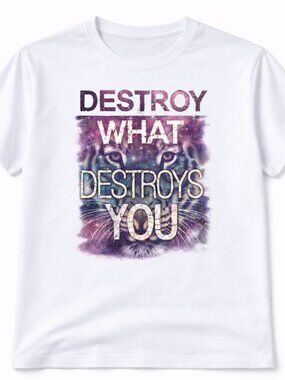 Destroy What Destroys You Tiger Graphic T Shirt Trendy Boutique Style Tee Womens